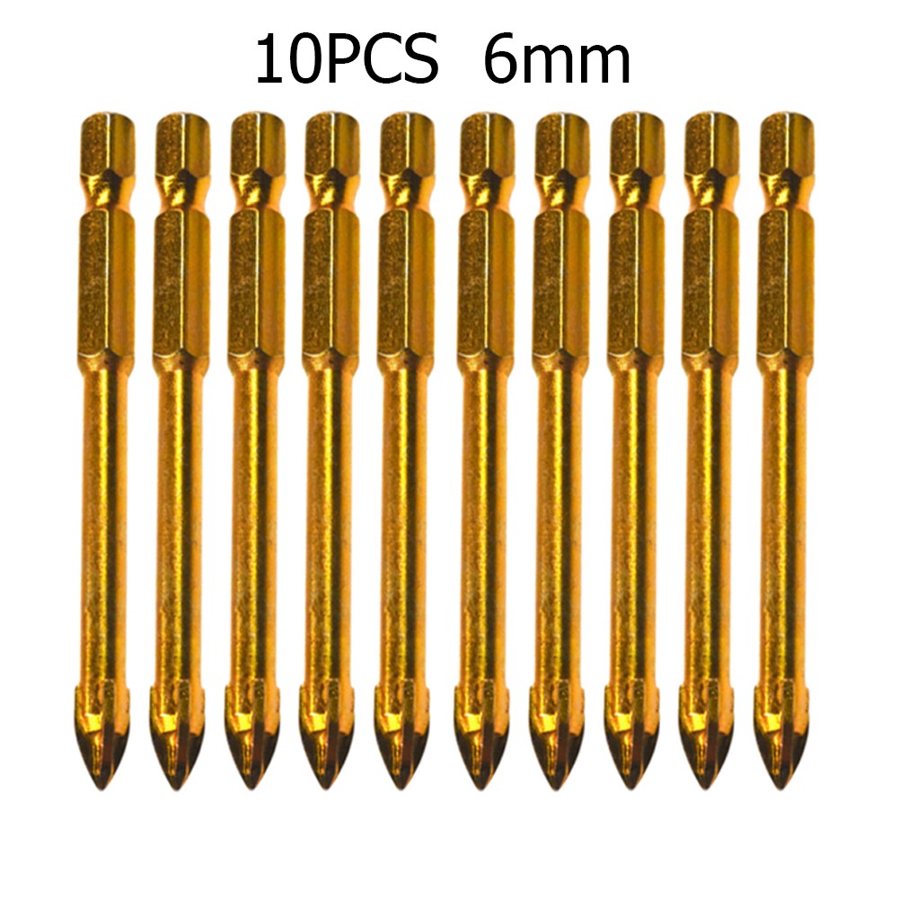 Workshop Cutting Tools - 10pcs 6/8mm Drill Bit Titanium Ceramic