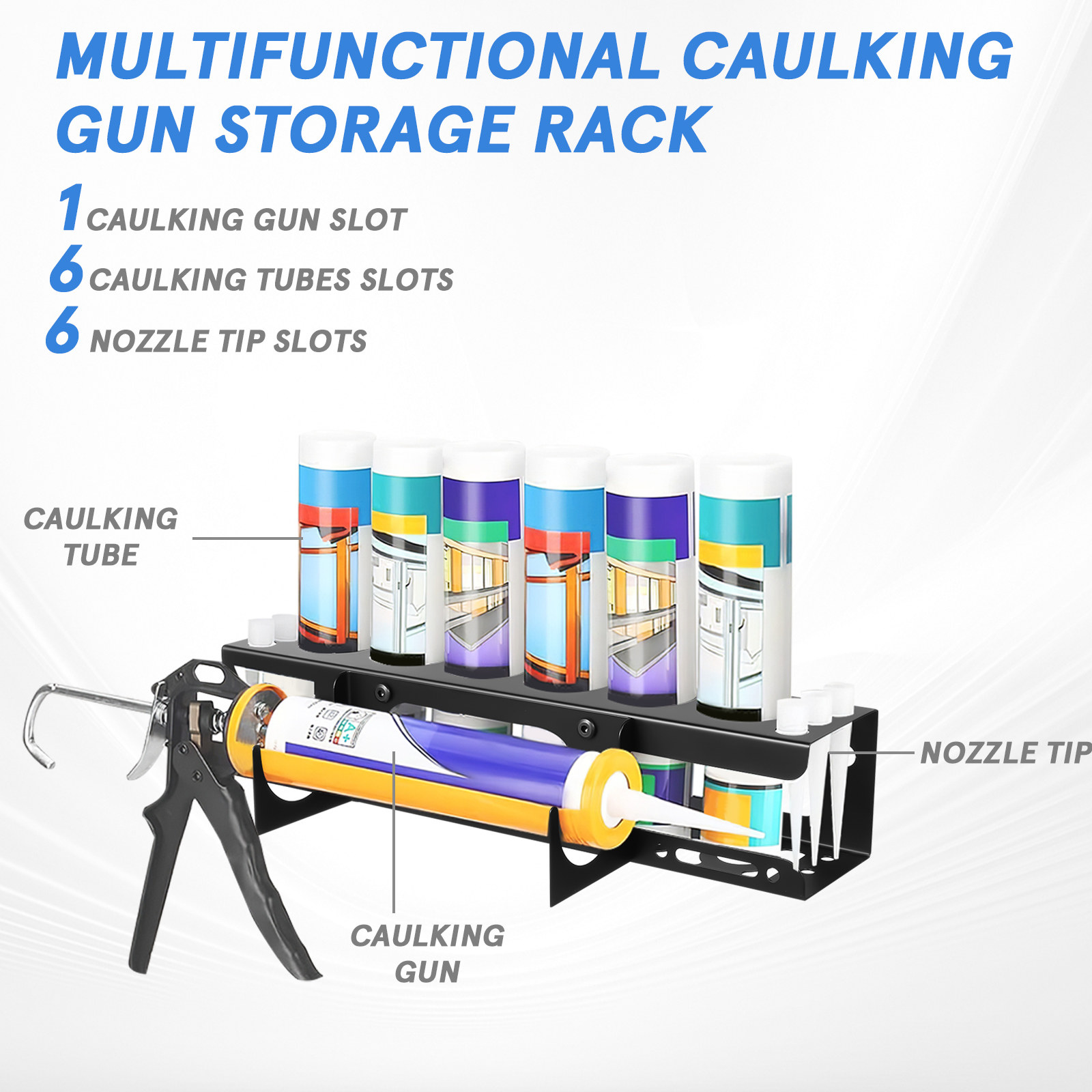 Heavy-Duty Wall-Mounted Caulki - Workshop Tools Rack ulasan dan harga