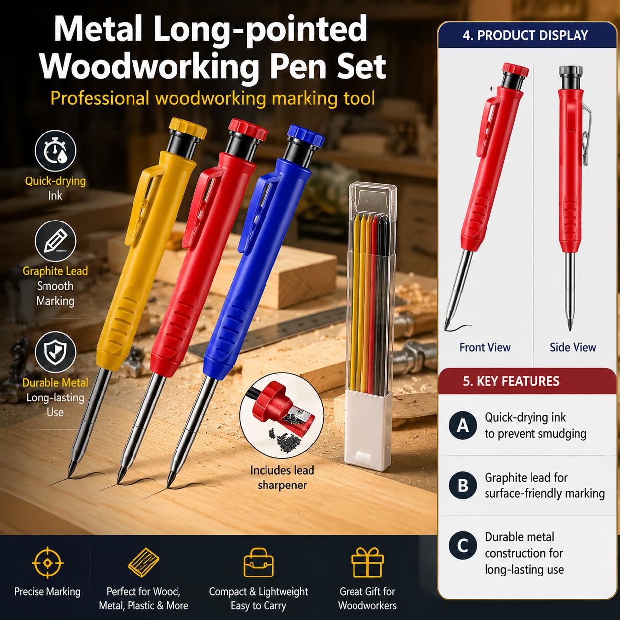 Metal Long Tip Mechanical Penc - Marking Tools In Workshop ulasan dan harga
