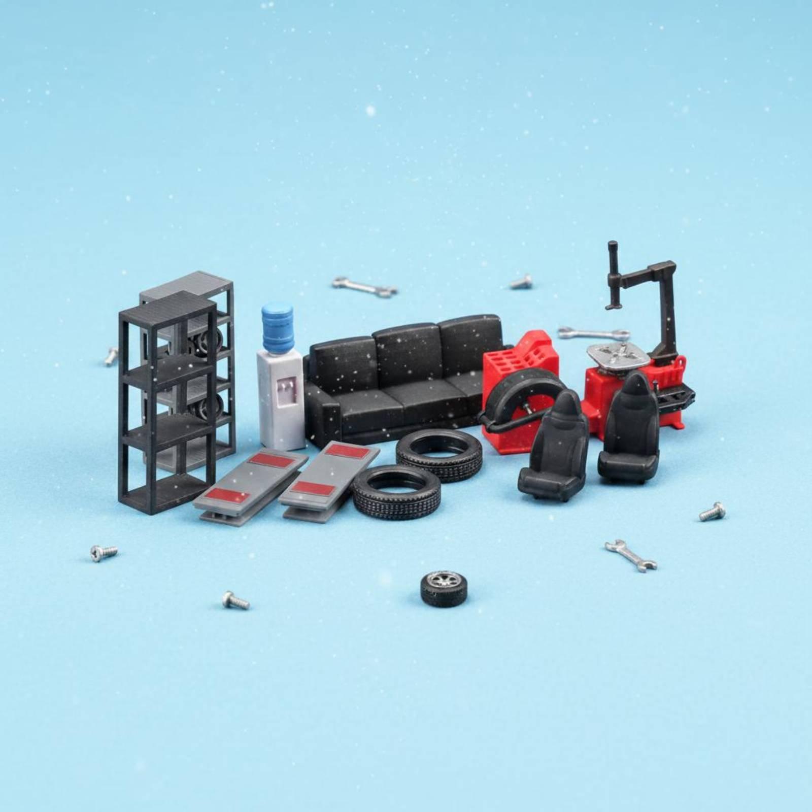 1 64 Miniature Vehicle Repair  - Workshop Tools Photos ulasan dan harga