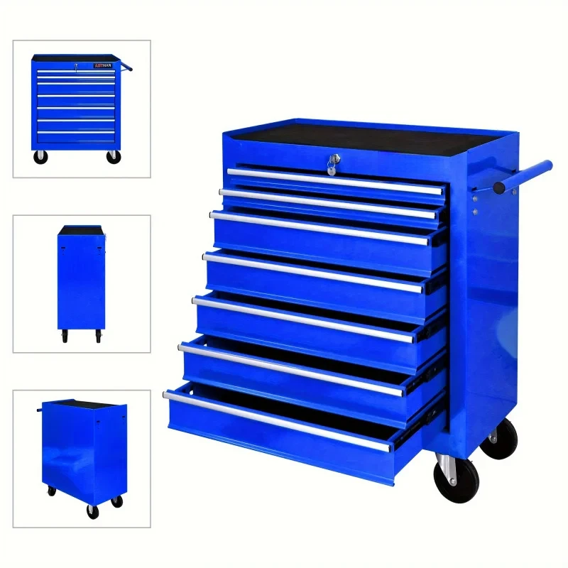 7 Drawers Blue Multifunctional - Tools Trolley For Workshop ulasan dan harga