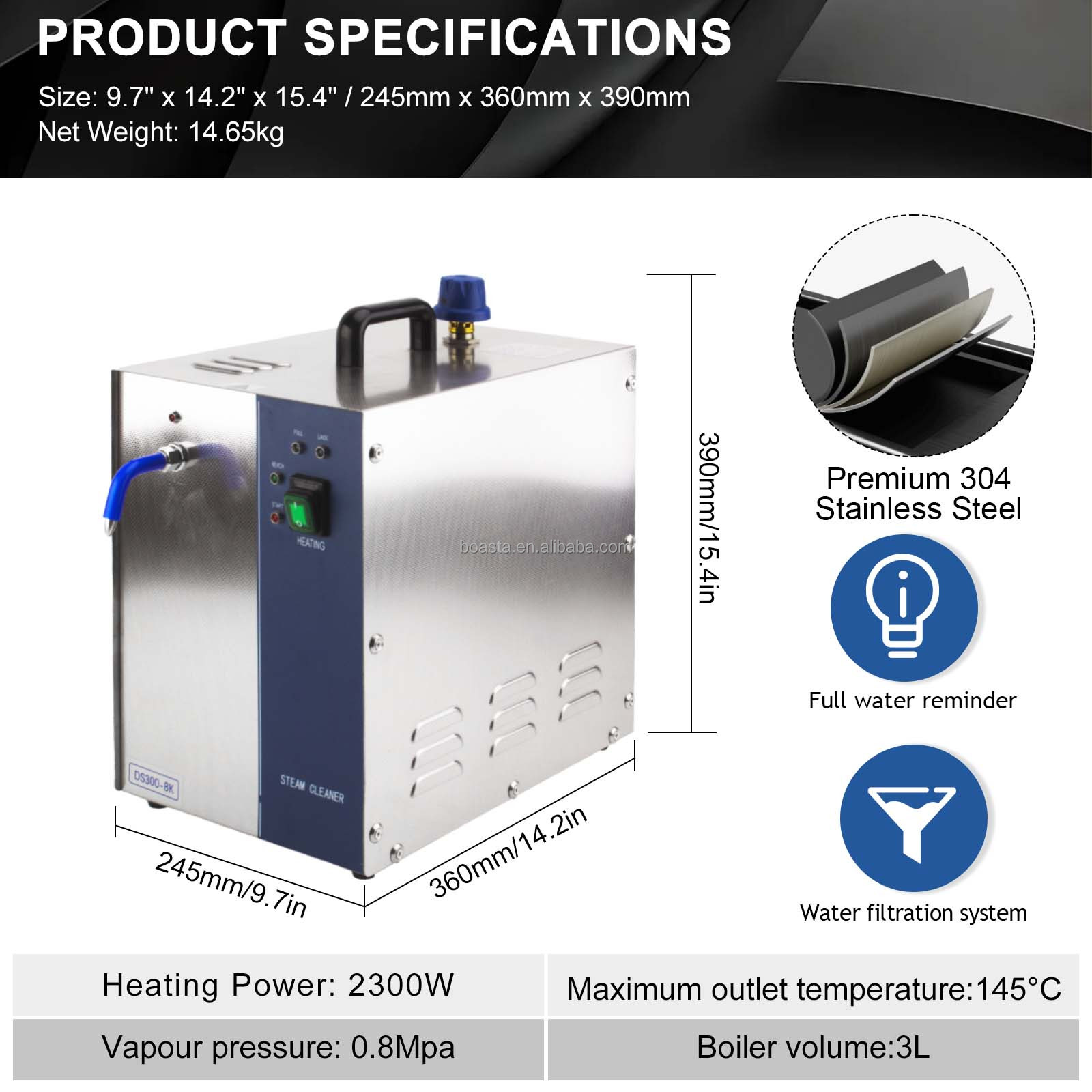 DS300-8K Jewelry Steam Cleaner - Workshop Tools Steam ulasan dan harga