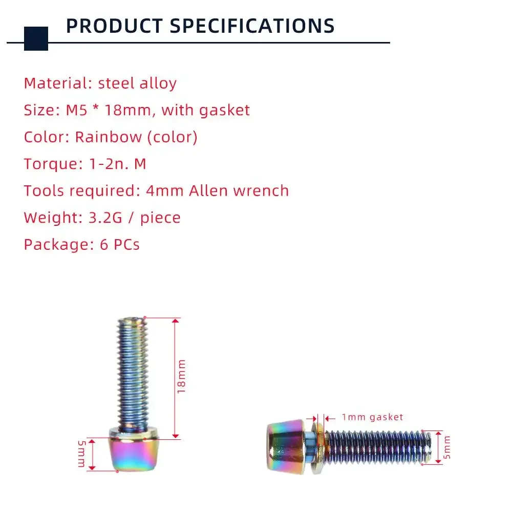 TANKE 6pcs M5 * 18 15mm Bolt S - Screw Organizer Kit ulasan dan harga