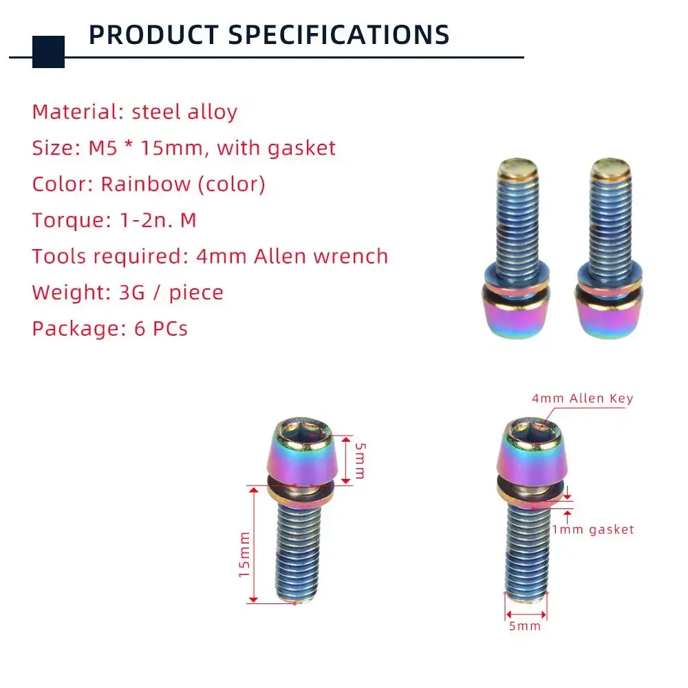 TANKE 6pcs M5 * 18 15mm Bolt S - Screw Organizer Kit ulasan dan harga