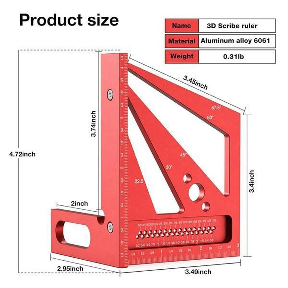 Red 3D Multi Angle Measuring R - Marking Tools In Workshop ulasan dan harga